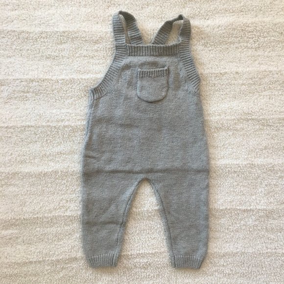 Quince Mae sage green knit overalls - Picture 1 of 2
